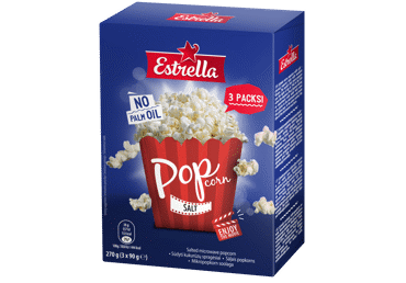 Popkorns ESTRELLA sāļais 3x90g