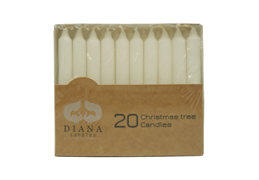 Eglīšu svecītes 20gab. baltas