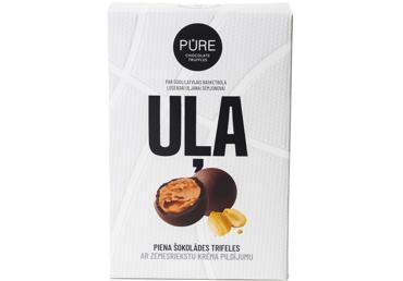 Piena šokolādes trifeles zemesriekstu krēma Uļa PURE CHOCOLATE 133g - 2