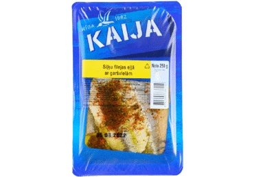Siļķu filejas eļļā ar garšvielām KAIJA 250g