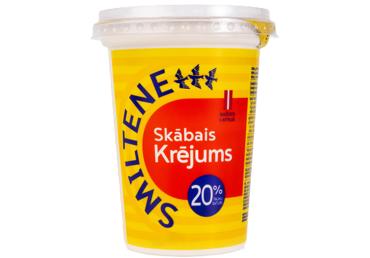 Skābais krējums SMILTENE 20% 400g