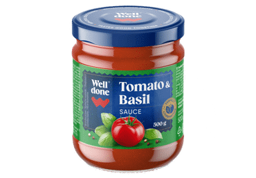 Tomātu mērce ar baziliku WELL DONE 500g
