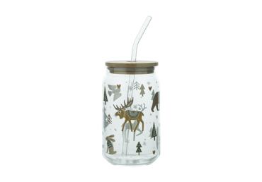 Stikla krūze&salmiņš ILAJA Christmas 500ml - 1