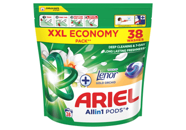 Veļas mazgāšanas kapsulas ARIEL Gold Orchid 38gab.
