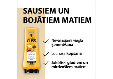Balzams GLISS Oil Nutritive 200ml - 2