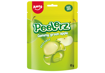 Želejas konfektes ābolu Peelerz AMOS 65g