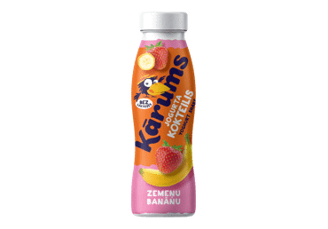 Jogurta kokteilis KĀRUMS zemeņu-banānu 230g