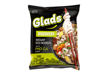 Ātri pagatavojamās rīsu nūdeles GLADS Pho Ga mērce 65g