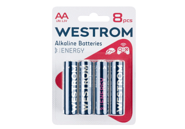Baterijas WESTROM AA/LR6 1,5V 8gab.