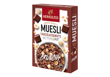 Pilngraudu musli šokolādes un riekstu HERKULESS 350g