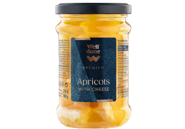 Ar svaigo sieru pildītas aprikozes WELL DONE PREMIUM 250g