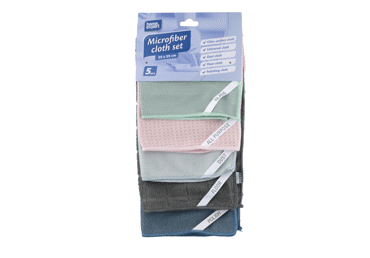 Mikrošķiedras tīrīšanas lupatiņas 5gab.