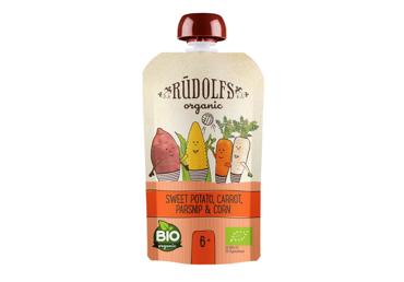 BIO biezenis RŪDOLFS saldais kartupelis-burkāns 6+110g