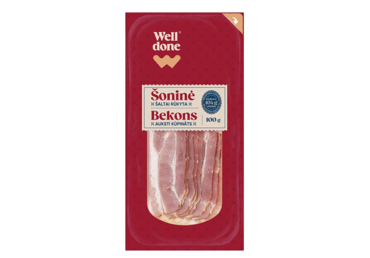Auksti kūpināts bekons WELL DONE 100g