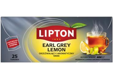 Melnā tēja LIPTON Earl Grey Lemon 25x2g