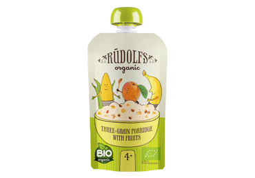 Putra RŪDOLFS BIO trīsgraudu ar augļiem 4+ 110g