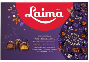 Šokolādes konfektes LAIMA ar Rīgas Melno Balzamu 420g