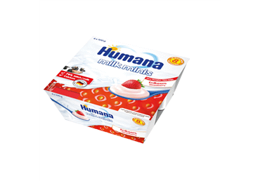 Deserts HUMANA jogurta zemeņu 8+ 4x100g