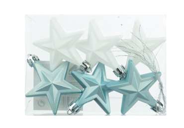 Ziemassvētku eglītes rotājumu komplekts 6gab.