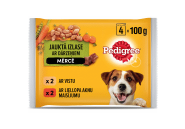 Konservēta suņu barība PEDIGREE Adult 4x100g - 1