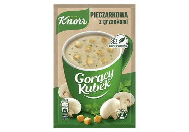 Šampinjonu krēmzupa KNORR ar grauzdiņiem 15g