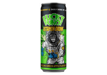 Gāzēts dzēriens LUCKY PUNCH Melon-apple 0,33L D