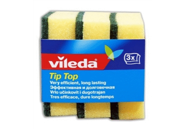 Sūkļi trauku mazgāšanai VILEDA TIP TOP 3gab.