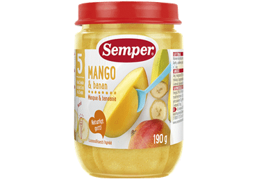 Biezenis SEMPER mango, banānu 6+ 190g - 2