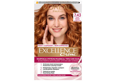 Matu krāsa L'OREAL EXCELLENCE 7.43 - 1