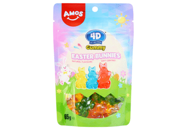 Želejas konfektes zaķīši AMOS 65g