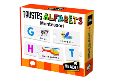 Spele Montessori taustāmie burtiņi LV HEADU
