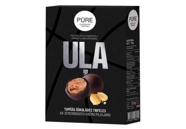 Tumšās šokolādes trifeles zemesriekstu krēma Uļa PURE CHOCOLATE 133g - 1