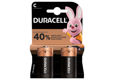 Baterijas DURACELL 1,5V C 2gab.