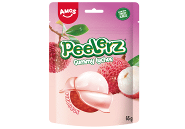 Želejas konfektes līčiju Peelerz AMOS 65g