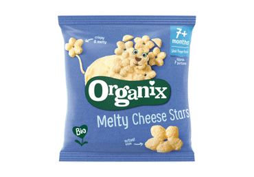 Kukurūzas zvaigznes ar sieru ORGANIX 20g 7+