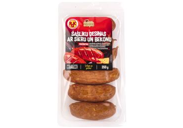 Pusžāvētas desiņas ar sieru un bekonu RGK 350g