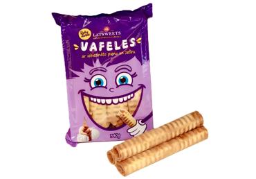 Vafeles LATSWEETS ar iebiezināto pienu un zefīru 340g
