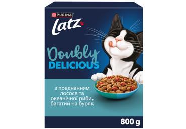 Kaķu barība ar lasi un jūras zivi FELIX 800g