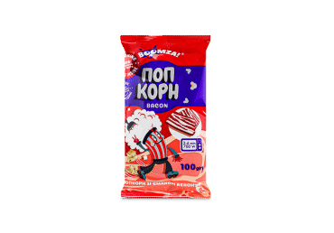 Popkorns BOOMZA ar bekona garšu 100g