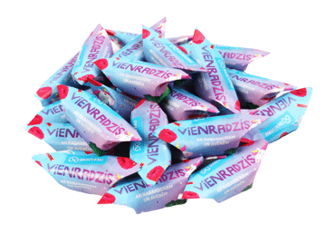 Konfektes Vienradzis SKRĪVERU rabarberu-aveņu sver.