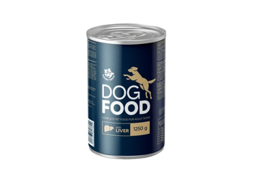 Konservēta suņu barība HAPPY TAILS ar aknām 1,25kg