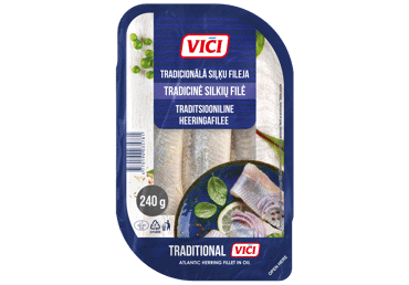 Siļķu fileja VIČI Tradicionālā eļļā 240g