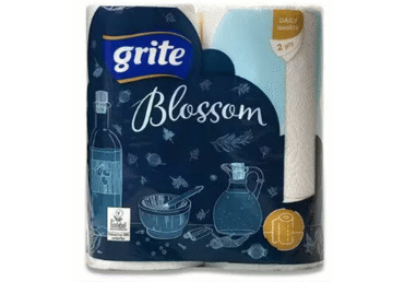 Papīra dvieļi GRITE Blossom 2k.2r.