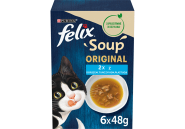 Zupa kaķiem mencu un tunci FELIX 6x48g