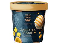 Jogurta saldējums ar mango-pasifloras sīrupu  WELL DONE PREMIUM 275g