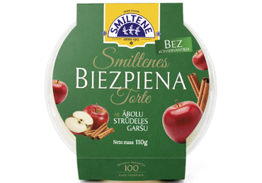 Deserts biezpiena torte ar ābolu strūdeles garšu 110g