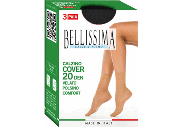 Siev. zeķes BELLISSIMA COVER 20 nero 3p
