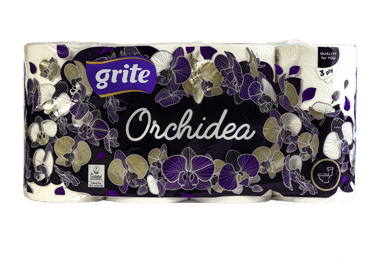 Tualetes papīrs GRITE Orchidea 3k. 8r. - 1