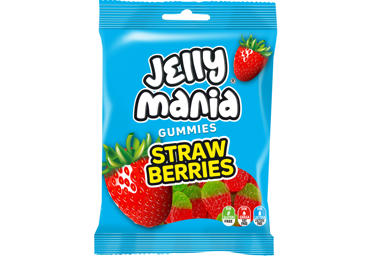 Želejkonfektes JELLY MANIA Sour Wild Strawberries 100g