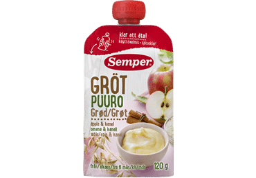 Biezputra SEMPER graudu ābolu-banānu-kanēļa 6+ 120g - 2